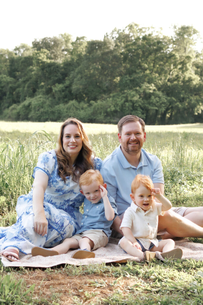 Family photo at Hays Preserve in Huntsville, AL